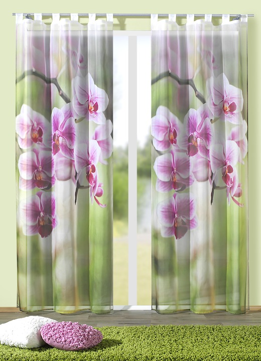 Modern - Fensterdekoration mit farbbrillanten Digitaldruck, in Größe 365 (H145xB120 cm) bis 572 (H245xB120 cm), in Farbe , in Ausführung Verdunkelungsschals