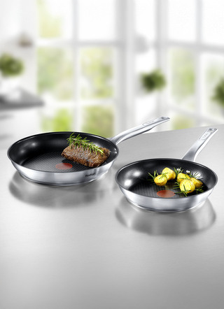 Töpfe, Pfannen & Bräter - Tefal Edelstahl-Pfannen in Profi-Qualität – Farbe EDELSTAHL Töpfe, Pfannen & Bräter - Tefal Edelstahl-Pfannen in Profi-Qualität, in Farbe EDELSTAHL, in Ausführung Pfanne 24 cm