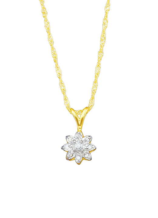 mit Diamanten - Eleganter Anhänger mit Singapurkette, in Farbe  Ansicht 2