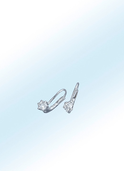 mit Diamanten - Diamant-Ohrringe, in Farbe