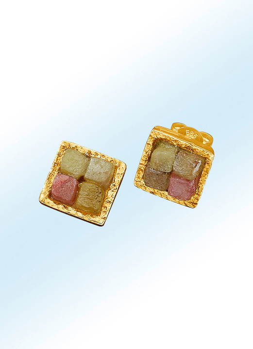 Ohrstecker Mit 4 Roh Diamanten Damenschmuck Echt Gold Brigitte Hachenburg