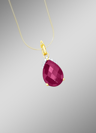 Anhänger mit Rubin und Diamanten