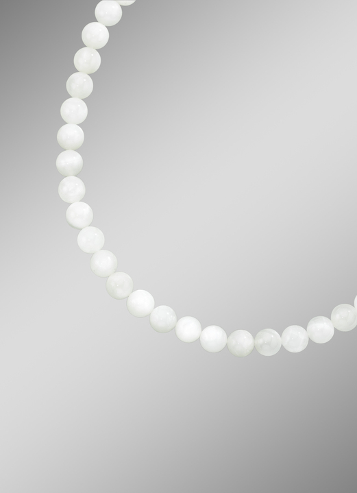 - Halskette oder Armband mit echt Natur-Mondstein, in Farbe , in Ausführung Halskette, Länge 45 cm Ansicht 1