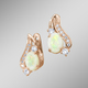 - Ohrringe mit echt Opal und synth. Zirkonia, in Farbe  – Ansicht 1