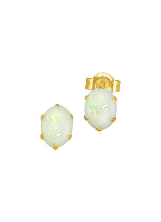 mit Edelsteinen - Ohrstecker mit echt Opal Ansicht 2 mit Edelsteinen - Ohrstecker mit echt Opal, in Farbe  Ansicht 2