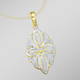 Anhänger - Anhänger mit Diamanten im Blumendesign – Ansicht 1 Anhänger - Anhänger mit Diamanten im Blumendesign, in Farbe  – Ansicht 1