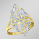 Ringe - Floraler Damenring mit 4 Diamanten – Ansicht 1 Ringe - Floraler Damenring mit 4 Diamanten, in Größe 160 bis 220, in Farbe  – Ansicht 1