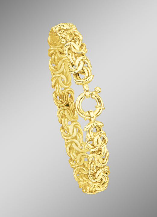 ohne Steine / mit Zirkonia - Schweres Königsketten-Armband, in Farbe  Ansicht 1