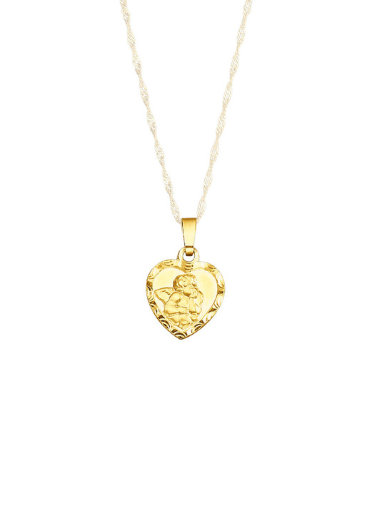 ohne Steine / mit Zirkonia - Anhänger Schutzengel mit Diamantschnitt Ansicht 3 ohne Steine / mit Zirkonia - Anhänger Schutzengel mit Diamantschnitt, in Farbe  Ansicht 3