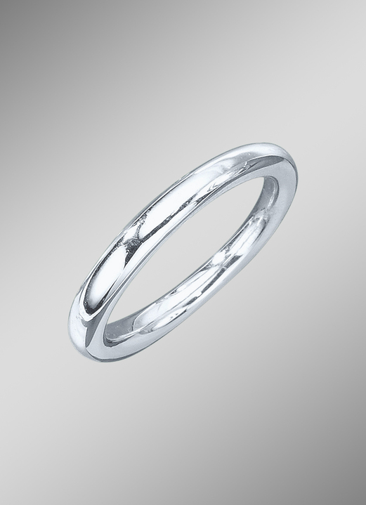 ohne Diamant - Hochglänzender Partnerring aus Weißgold, in Größe 160 bis 240, in Farbe