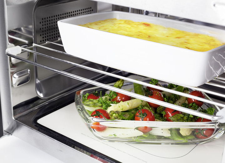 Küchengeräte - CASO Leistungsstarke Mikrowelle mit Grill Ansicht 2 Küchengeräte - CASO Leistungsstarke Mikrowelle mit Grill, in Farbe SCHWARZ-SILBER Ansicht 2