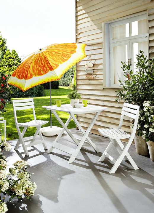 Gartenmöbel - UV-beständiges Balkon-Set, 3-teilig, in Farbe WEISS Ansicht 1