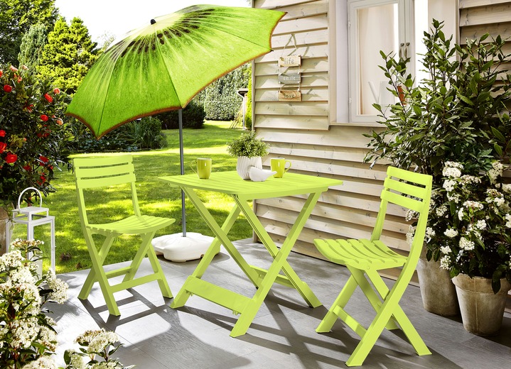 Gartenmöbel - UV-beständiges Balkon-Set, 3-teilig , in Farbe LIMETTE Ansicht 1