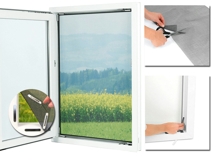 TV-Werbung - Fenster-Moskitonetz mit Magneten, in Farbe SCHWARZ Ansicht 1