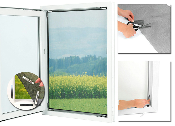 - Fenster-Moskitonetz mit Magneten, in Farbe SCHWARZ Ansicht 1