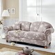 Polstermöbel - Romantisch-blumige Polstermöbel, in Farbe WEISS-ROSA, in Ausführung Zweisitzer – Farbe BRAUN-BEIGE – Ansicht 2