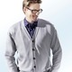 Hemden, Pullover & Shirts - Cardigan mit durchgehender Knopfleiste in 5 Farben, in Größe 044 bis 062, in Farbe SILBERGRAU