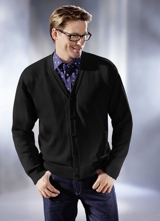 Cardigan mit durchgehender Knopfleiste in 4 Farben