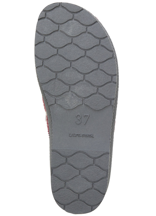 Hausschuhe - Textil-Pantoffel mit schöner Stickerei, in Größe 036 bis 042, in Farbe BLAU Ansicht 9