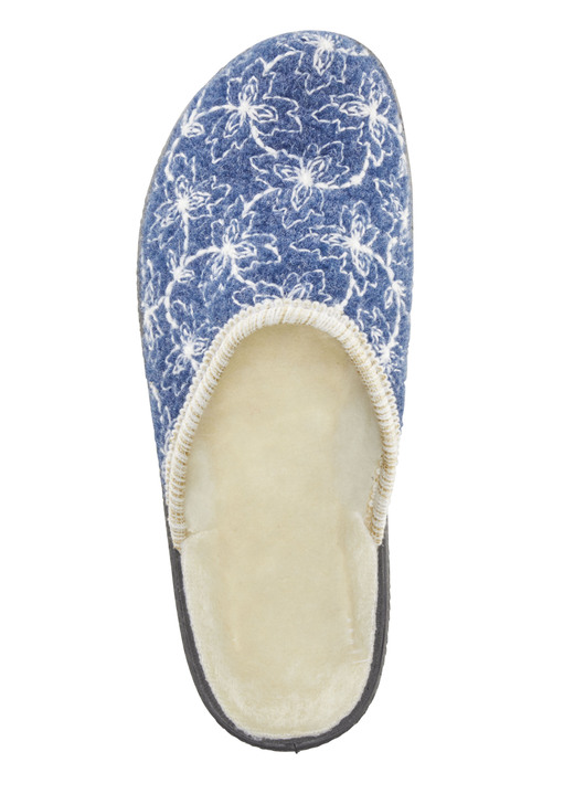 Hausschuhe - Textil-Pantoffel mit schöner Stickerei, in Größe 036 bis 042, in Farbe BORDEAUX Ansicht 8