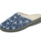 Hausschuhe - Textil-Pantoffel mit schöner Stickerei, in Größe 036 bis 042, in Farbe BLAU – Farbe BLAU – Ansicht 1