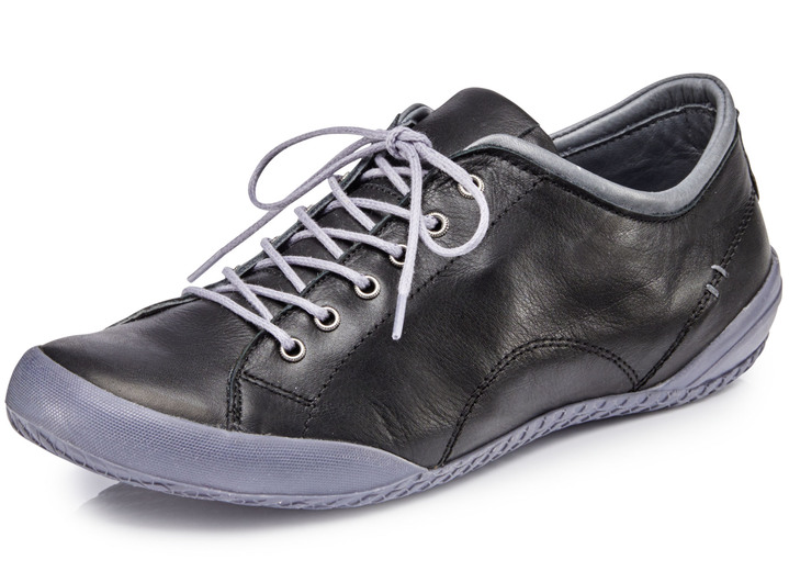 Slipper & Schnürschuhe - Andrea Conti, klassische Damen-Schnürschuhe, mit herausnehmbarer Lederdecksohle, in Größe 036 bis 042, in Farbe SCHWARZ Ansicht 1