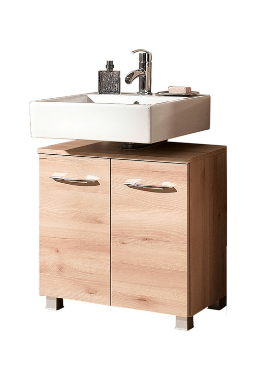 Badmöbel - Badmöbel-Programm, auch hängend montierbar, in Farbe WEISS, in Ausführung Hängeschrank, 1-türig Ansicht 10