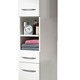 Badmöbel - Badmöbel-Programm, auch hängend montierbar, in Farbe WEISS, in Ausführung Hängeschrank, 1-türig – Farbe WEISS – Ansicht 5