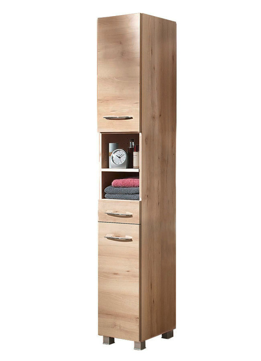 Badmöbel - Badmöbel-Programm, auch hängend montierbar, in Farbe WEISS, in Ausführung Hängeschrank, 1-türig Ansicht 19