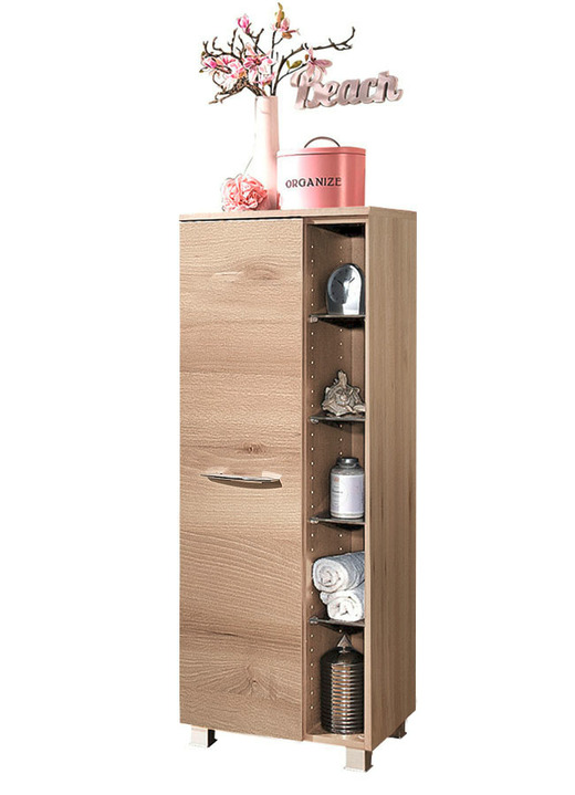 Badmöbel - Badmöbel-Programm, auch hängend montierbar, in Farbe WEISS, in Ausführung Hängeschrank, 1-türig Ansicht 23