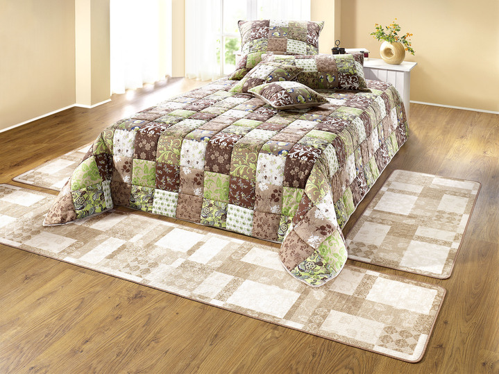 Heimtextilien - Tagesdecken und Kissenbezüge in Patchwork-Optik aus Baumwolle, in Größe 873 (für Einzelbett, 140x210 cm) bis 926 (Kissenbezug, 80x 80 cm), in Farbe BEIGE Ansicht 2