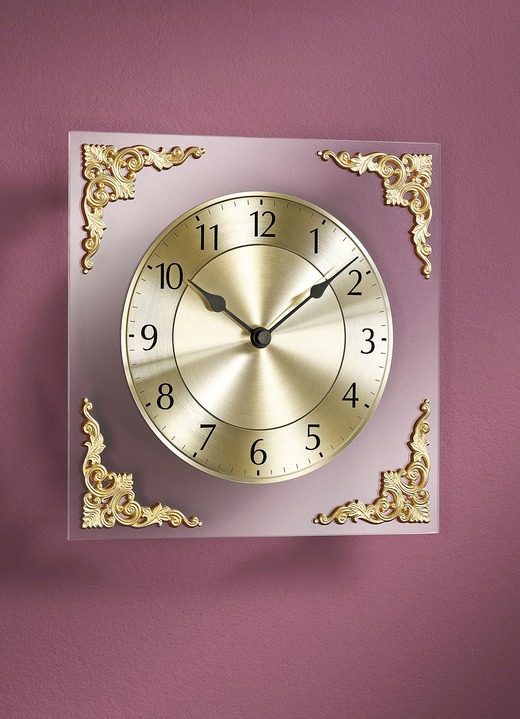 - Wanduhr mit Funkuhrwerk aus deutscher Herstellung, in Farbe GOLD