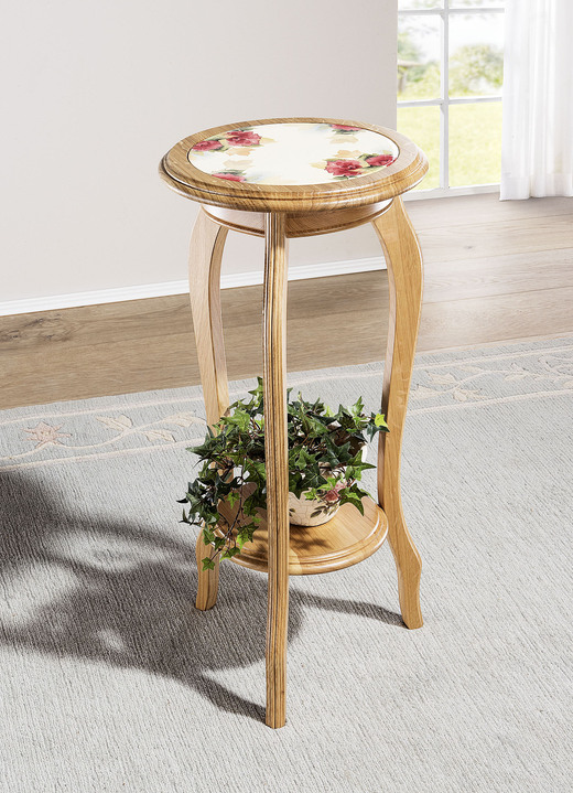 Kleinmöbel - Blumenständer aus massivem Holz, in Farbe EICHE Ansicht 1