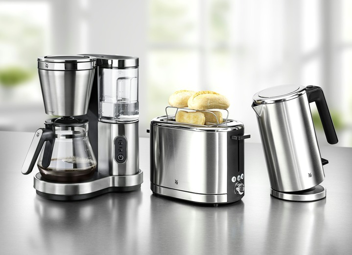 Küchengeräte-Serien - WMF-Frühstücksserie Lono aus glänzendem Edelstahl Ansicht 2 Küchengeräte-Serien - WMF-Frühstücksserie Lono aus glänzendem Edelstahl, in Farbe EDELSTAHL, in Ausführung Toaster Ansicht 2