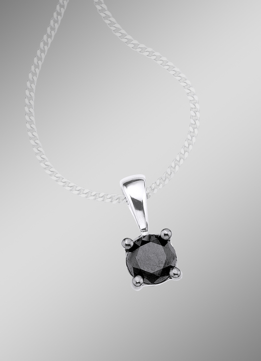 mit Diamanten - Bildschöner Anhänger mit 1 Diamant, in Farbe