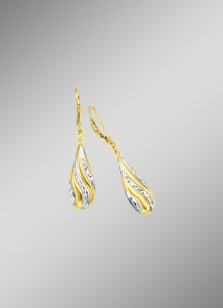 Diamantierte Ohrringe in Bicolor