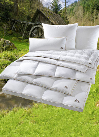 Bettwaren - Daunenbett Schwarzwald aus dem Hause OBB – Farbe WEISS Bettwaren - Daunenbett Schwarzwald aus dem Hause OBB, in Größe 103 (Bett, 135/200 cm) bis 403 (4-teiliges Sparset), in Farbe WEISS, in Ausführung Leicht