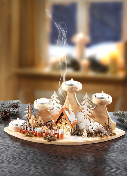 - Adventsteelichthalter, in Farbe NATUR
