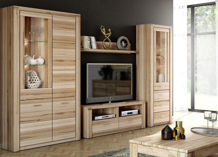 Vitrinen & Highboards - Möbelprogramm mit Massivholzfronten, in Farbe WILDEICHE, in Ausführung Wandboard Ansicht 5