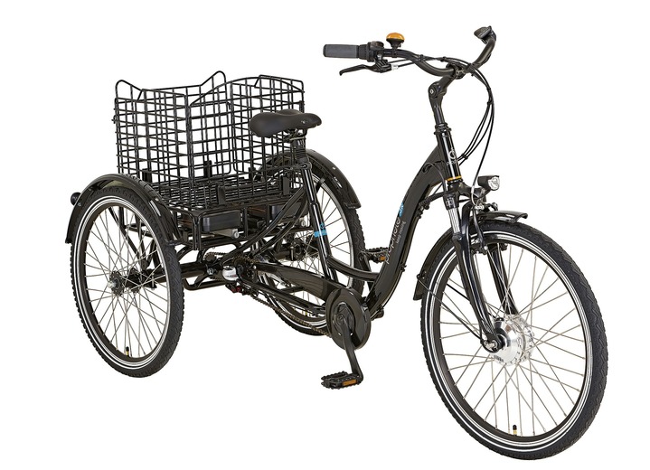Elektromobilität - Prophete E-Bike-Alu-Dreirad für mehr Sicherheit im Alltag, in Farbe SCHWARZ Ansicht 1