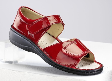 "Taurus" Damen-Sandalette in Lackoptik in veschiedenen Farben