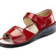 Sandaletten & Pantoletten - Taurus Damen-Sandalette in Lackoptik, in Größe 036 bis 042, in Farbe ROT