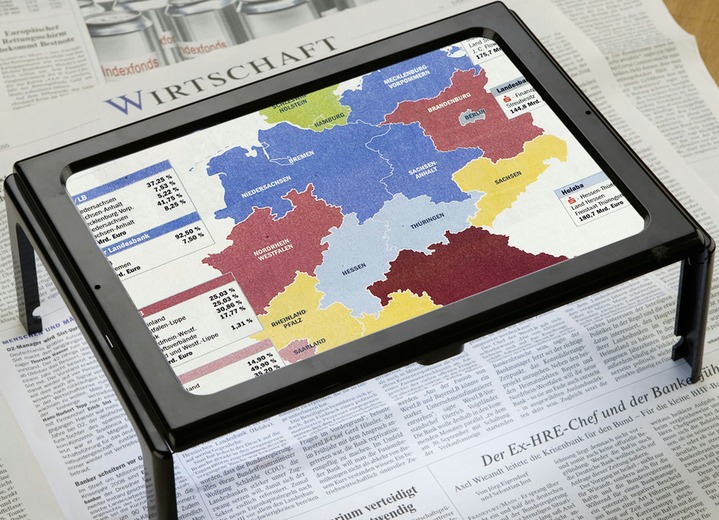 Lesehilfen - LED-Leselupe mit Licht Ansicht 2 Lesehilfen - LED-Leselupe mit Licht, in Farbe SCHWARZ/SILBER Ansicht 2