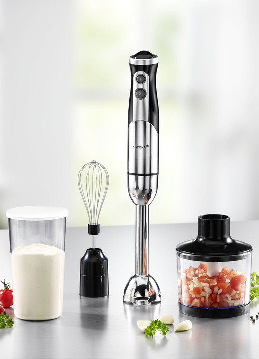 Küchenhelfer - Korona Stabmixer-Set mit Zerkleinerer, in Farbe EDELSTAHL-SCHW. Ansicht 1