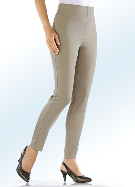 Hosen - Shaping-Hose mit hohem Stretchbund, in Größe 017 bis 052, in Farbe TAUPE Ansicht 1