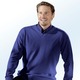 Hemden, Pullover & Shirts - Herrlicher Pullover mit V-Ausschnitt in 5 Farben, in Größe 044 bis 062, in Farbe BLEU