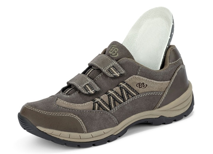 Slipper & Schnürschuhe - Sportliche Herren-Slipper, mit herausnehmbarem Fußbett, in Größe 040 bis 046, in Farbe TABAK-TAUPE Ansicht 2