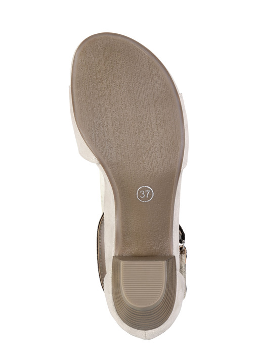 Sandaletten & Pantoletten - Andrea Conti, schicke Damen-Sandaletten, mit Klettspange, in Größe 036 bis 042, in Farbe HELLBEIGE Ansicht 3