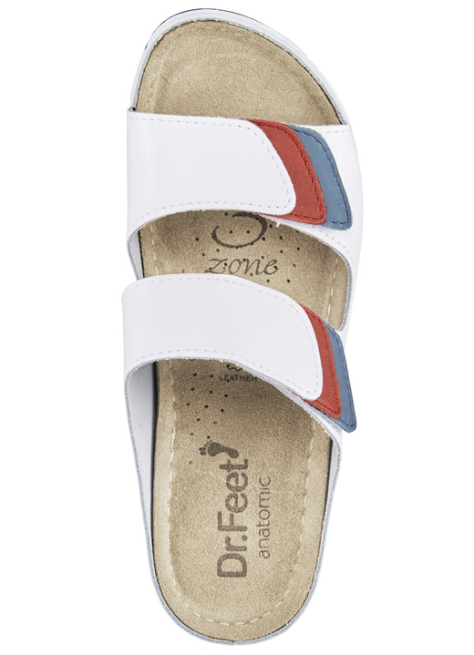 Komfortschuhe - ELENA EDEN Pantolette mit Kontrast-Einsätzen, in Größe 036 bis 042, in Farbe WEISS Ansicht 2