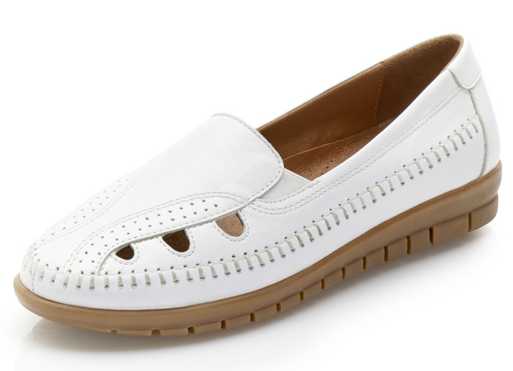 - Gemini Slipper mit seitlichen Gummizügen, in Größe 036 bis 041, in Farbe WEISS Ansicht 1